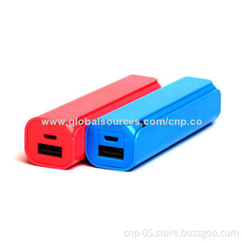 Pocket-size Power Bank with 2,800mAh Capacity, Aluminum Alloy Housing, Unique Design